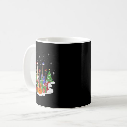 Mug Guitar Christmas Decor Musical Guitar Lovers Guita (Devant gauche)