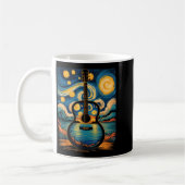 Mug Guitar Lake Starry Night Music Guitarist Van Gogh  (Gauche)