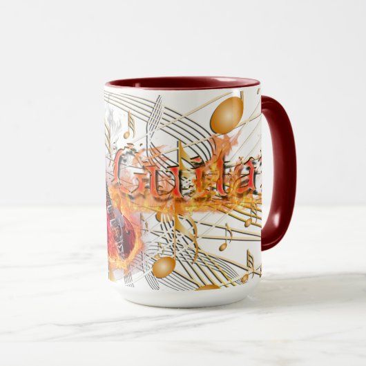 Mug Guitare (Devant droit)