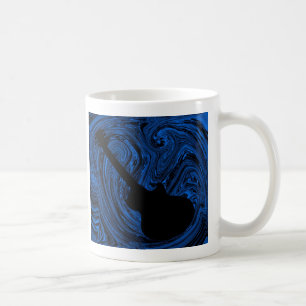 Mug Guitare Abstraite, Bleu