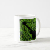 Mug Guitare Abstraite, Vert (Devant droit)