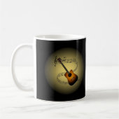 Mug Guitare acoustique~ Échelle musicale ~ Globe music (Gauche)