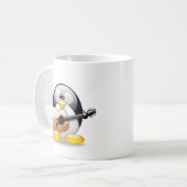 Mug Guitare acoustique Tux (Linux Tux) (Devant gauche)