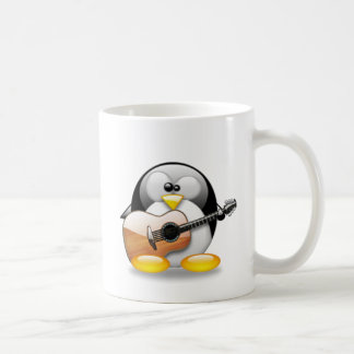 Mug Guitare acoustique Tux (Linux Tux)