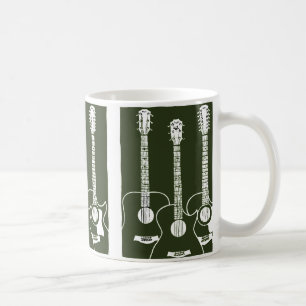 Mug guitare acoustique verte