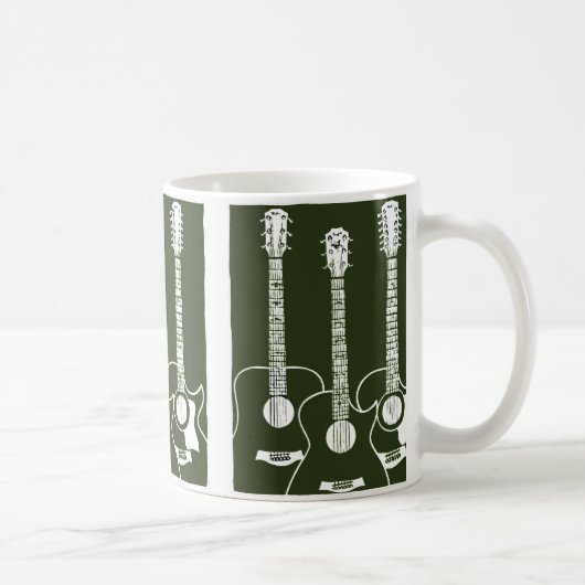Mug guitare acoustique verte (Droite)