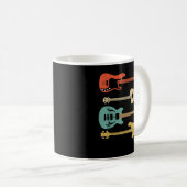 Mug Guitare Basse Rétro Vintage (Devant droit)