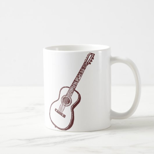 Mug Guitare classique acoustique Brown (Droite)