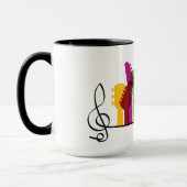 Mug Guitare colorée, guitares de musique. Gitaris (Gauche)
