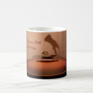 Mug Guitare d'anniversaire cinquantième