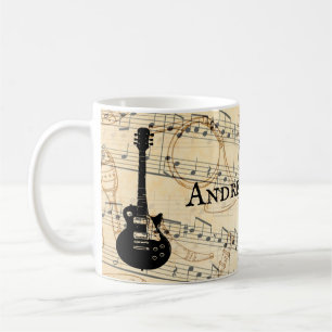 Mug Guitare de rock et de rouleaux personnalisés