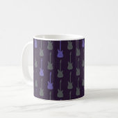 Mug Guitare électrique classique grungeuse points viol (Devant gauche)