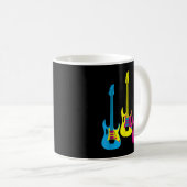 Mug Guitare électrique graphique multicolore rétro CMY (Devant droit)