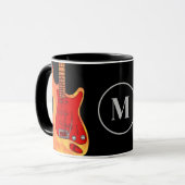 Mug Guitare électrique monogramme (Devant gauche)