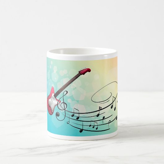 Mug Guitare électrique Rock and Roll Notes de musique