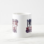 Mug Guitare en forme de drapeau américain (Centre)