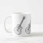 Mug Guitare et notes de musique (Gauche)