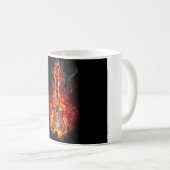 Mug Guitare flamboyante de roche (Devant droit)