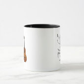 Mug Guitare musicale acoustique noir blanc (Centre)