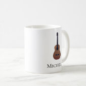 Mug Guitare musicale acoustique personnalisée (Devant droit)