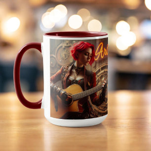 Mug Guitare musicienne Aries Zodiac