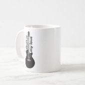 Mug Guitare My Love Guitar (Devant gauche)