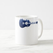Mug Guitare Ukulele Forêt Silhouette Paysage Arbres M (Devant droit)