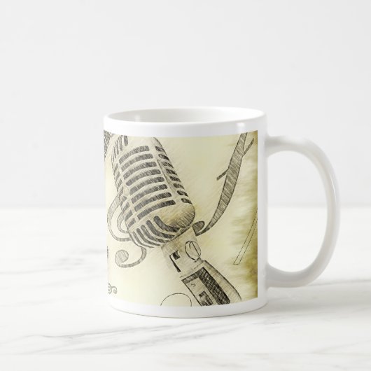 Mug Guitare vintage et microphone (Droite)