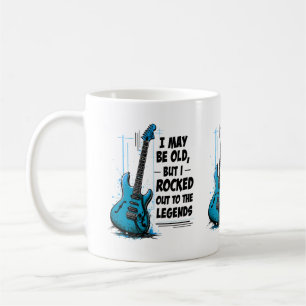Mug Guitare Vintage Légende du Rock Rétro Musique Nost