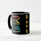 Mug Guitare Vintage personnalisée (Devant gauche)