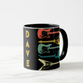 Mug Guitare Vintage personnalisée (Devant droit)