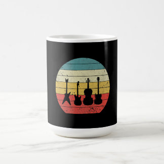 Mug Guitare Vintage Retro Sunset Guitare