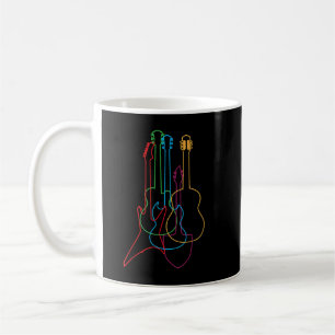 Mug Guitares Colorées Électriques Acoustiques Classiqu