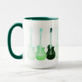Mug Guitares électriques pop art vert (Gauche)
