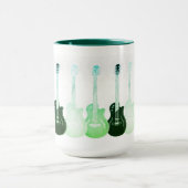 Mug Guitares électriques pop art vert (Centre)