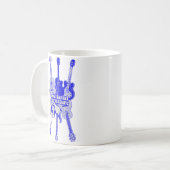 Mug Guitarist by nature. vintage blue guitar (Devant gauche)