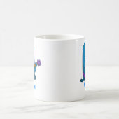 Mug Guitariste bleu mignon de monstre (Centre)