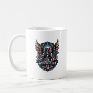 Mug Guitariste de la Liberté Patriotique Crâne Musique