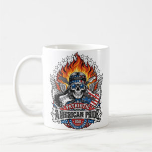 Mug Guitariste de la liberté patriotique Crâne Musique