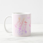 Mug Guitariste Guitariste Lecteur Musique Rose Nom Pou (Gauche)