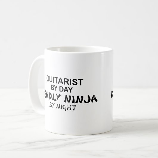 Mug Guitariste Ninja mortel par nuit (Devant gauche)