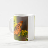 Mug Gulf Fritillary aka Passion Butterfly on Goldenrod (Devant gauche)