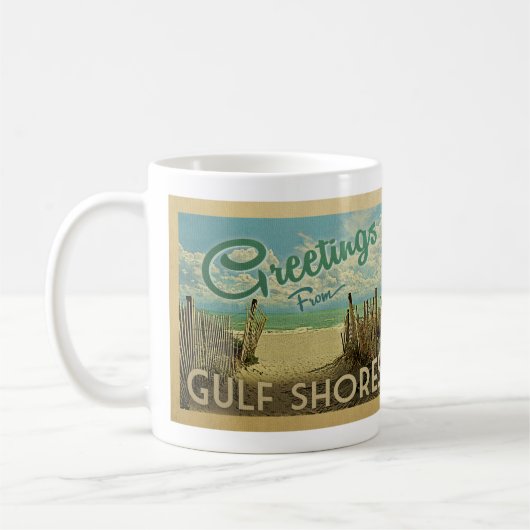 Mug Gulf Shores Beach Vintage voyage (Gauche)