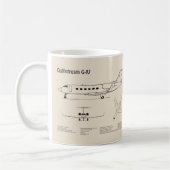 Mug Gulfstream G-IV - Plan directeur de l'avion SD (Gauche)