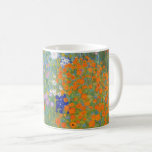 Mug Gustav Klimt Fleur Jardin Cottage Nature<br><div class="desc">Un beau tableau de jardin - c'est un tableau classique de Gustav Klimt,  appelé Cottage Garden,  ou Bauergarten,  1907,  qui est un gros plan d'un jardin fleuri,  un tableau floral coloré.</div>