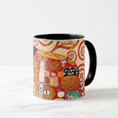 Mug Gustav Klimt - Le Baiser - Peinture d'art fin (Devant droit)