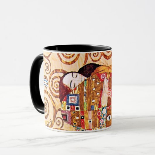 Mug Gustav Klimt - L'Embrace - Peinture d'Art (Devant gauche)