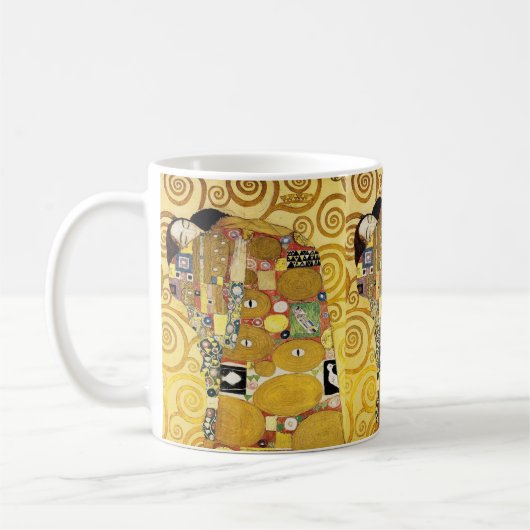 Mug Gustav Klimt , “ The hug ” コーヒーマグカップ (Gauche)