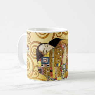 Mug Gustav Klimt , “ The hug ” コーヒーマグカップ
