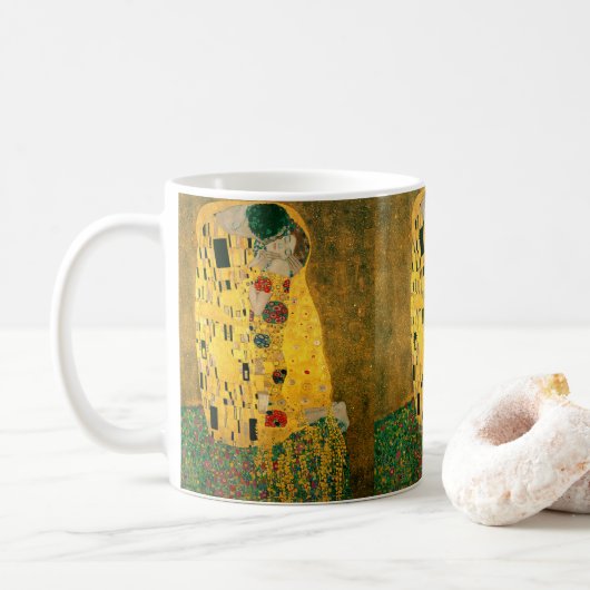 Mug Gustav Klimt , “ The Kiss ” (Avec donut)